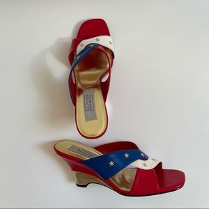 Vintage Former Miss. USA Women’s Allyson Whitmore Wedged Mules